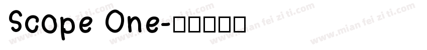Scope One字体转换